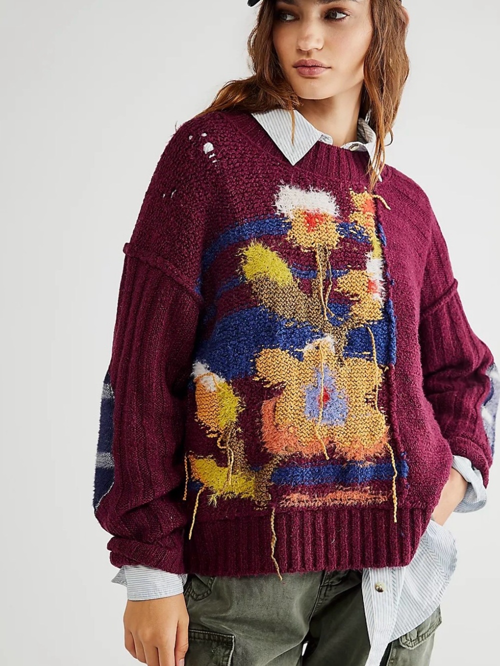 Free People Sophia Floral Pullover